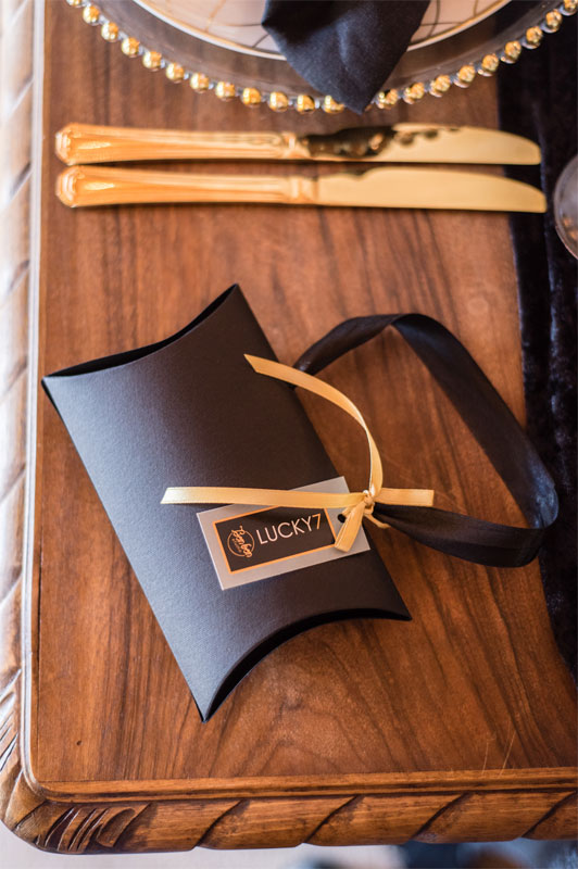 Luxury packaging in black and gold